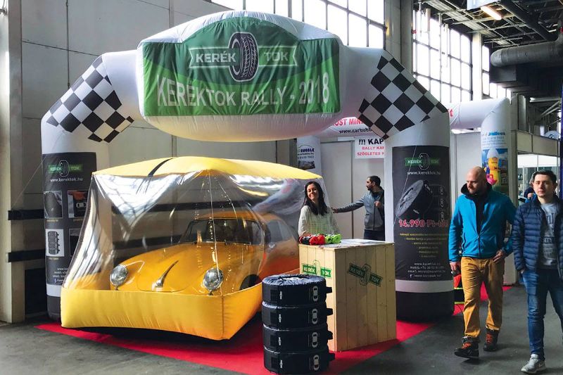 5m széles Rally kapu - Keréktok