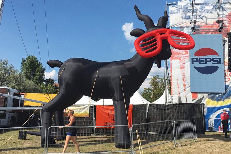 8m magas Party szemüveges kecske - EastFest